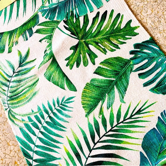 New Tropical palm leaves print Scatter Rug - Picture 4 of 4